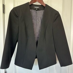 Express black cropped blazer